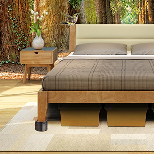 iPrimio Bed Risers Round, 3 Inch Lift, Heavy Duty, 4 Pack, Up to