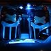 Partsam Interior LED Package Kit + License Plate Lights Replacement for Hyundai Veloster 2012+ Ice Blue, Pack of 8