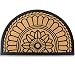Mibao Half Round Door Mat, Non-Slip Welcome Entrance Way Rug, Durable Low-Profile Easy to Clean Front Outdoor Heavy Duty Doormat, 24" x 36", Coffee primary