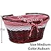 Oypeip Wicker Basket Gift Baskets Empty Oval Willow Woven Picnic Cheap Easter Candy Basket Large Storage Basket Wine Basket with Handle Egg Gathering Wedding Basket (Auburn)