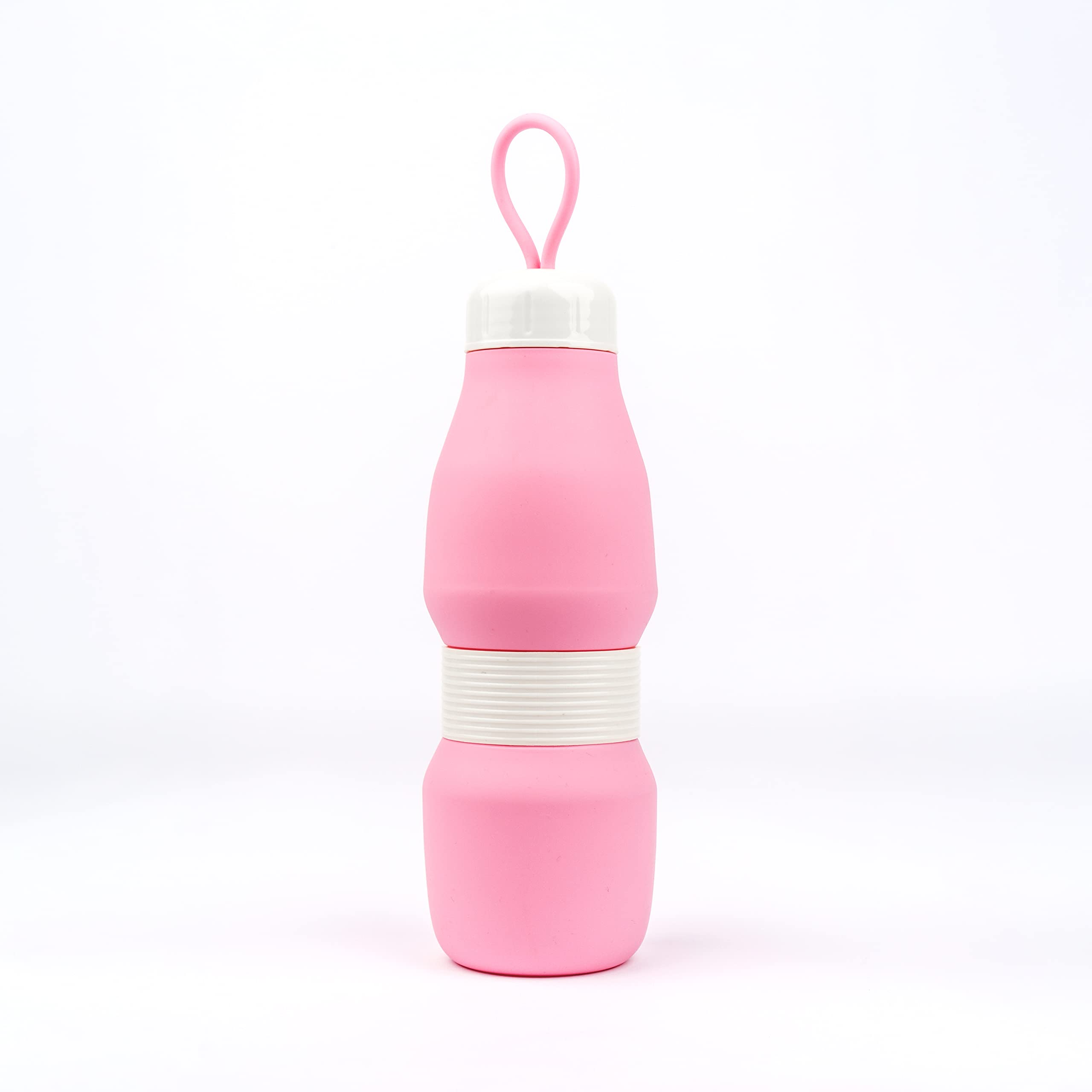 Jumble and Co Whippy Collapsible Silicone 520ml Bottle - Rose Tinted Pink Rose-tinted Pink