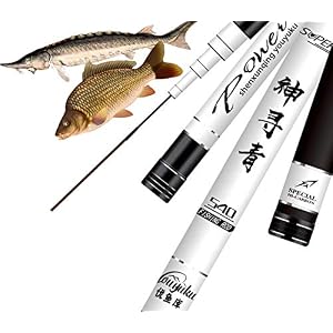 Laselectionfishing Canne Au Coup Chinoise TrÈs Gros Poisson Télescopique Carbone Pêche Carpe 8m 7m Poisson Jusqu’à 30 Kg