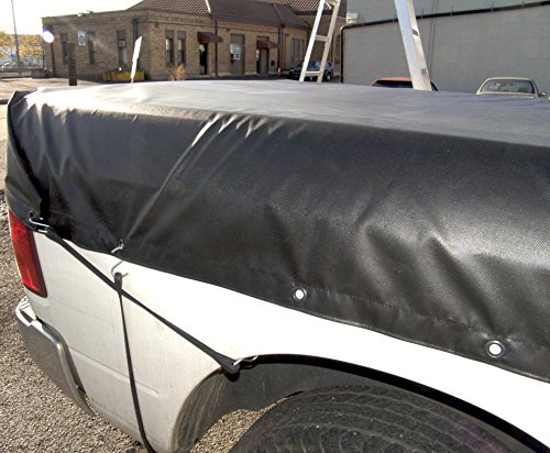 Tarp, Heavy Duty, Black 5' X 5' Feet Waterproof, 18 Oz. Vinyl w/Reinforced Edges (5' X 5' Feet, Black)