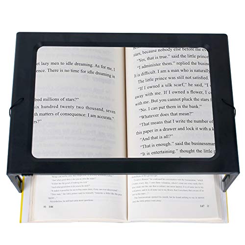 3X Full Page Magnifying Glass for Reading, HandsFree Large Rectangular