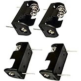 LampVPath (Pack of 4 ER14250 Battery Holder, 1/2AA 3.6V Battery Holder with PCB Solder Mounting Lead