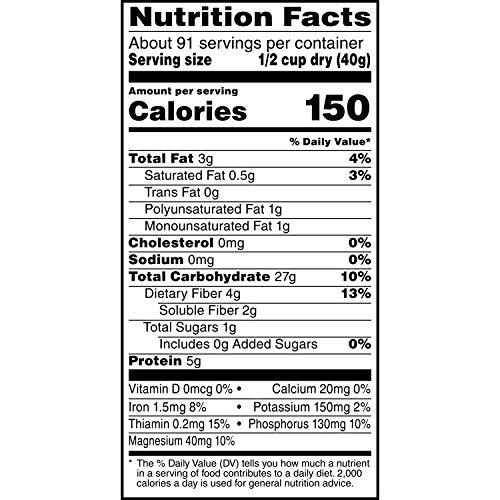 QUAKER OLD FASHIONED ROLLED OATS, NON GMO PROJECT VERIFIED, TWO 64OZ BAGS IN BOX, 90 SERVINGS, 4 POUND (PACK OF 2)