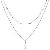 TIGER RIDER Opal/Turquoise Double Layer 925 Sterling Silver Necklace for Women, Exquisite Women's Jewelry Multi Layer Choker, Fashionable Think Pendant Necklace for Mother's Day Gifts