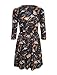 LaVieLente 3/4 Sleeve High Waist Jersey Fabric Dinosaur Dress with Elastic Waist