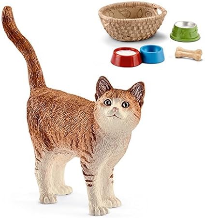 Schleich - 2er Set - 13836 Katze + 42293 Futter für Hunde und Katzen