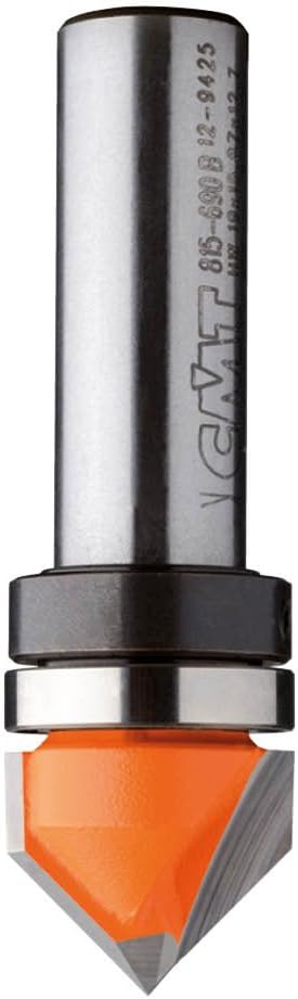 CMT Orange Tools 915.160.11B - V-Grooving Bit 90 Deg Hw S=8 D=16X12,7 W/B, Grey/Orange, 16 mm