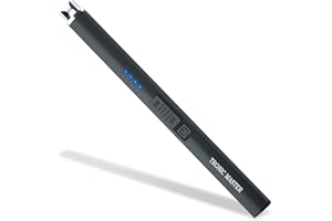 TRONIC MASTER Electric Candle Lighter Plasma Arc Lighters with USB Rechargeable Battery Windproof & Flameless Retractable Head (Obsidian Black)