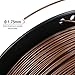 TIANSE Brown PLA 3D Printer Filament, 1.75mm Diameter Tolerance +/- 0.03 mm, 2.2lb Spool