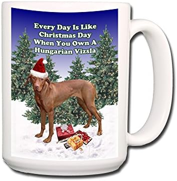 Hungarian Vizsla Christmas Holidays Coffee Tea Mug 15 oz