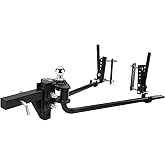 VEVOR Weight Distribution Hitch, 1,500 lbs Weight Distributing Hitches Kit with Sway Control for Trailer, 2-in Solid Steel Sh