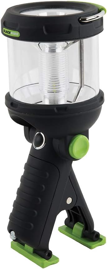 Lantern Flashlight Clamp Light, 230 Lumen LED, Water Resistant, for Camping, Outdoors, More Blackfire BBM910