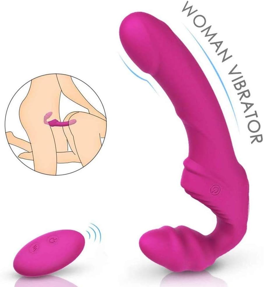 HuMQ Adult Female Remote Control Vibrating Strapless Strap On Double Penetration for Game Toy Ma-s-Sager Best Festival Gift