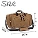 Duffle Bag 20.8'' Large Canvas Travel Tote Luggage Men's Weekender Travel Duffle Bag(khaki)