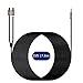 J&D 3.5mm to 2 RCA Cable, Gold Plated Copper Shell Heavy Duty 3.5mm Male to 2RCA Female Stereo Audio Adapter Extension Cable, 25 Feet