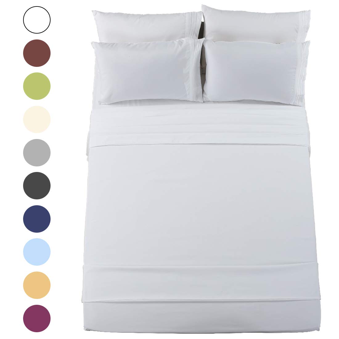 Best 1800 Series Brushed Luxury Wrinkle Resistant Bedding Sheet
