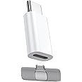 Type C to Lightning Microphone Adapter, USB C Male to Lightning Female Converter for Wireless Lavalier Microphone to your phone, Not for Headphone and Data, also Can charge for iPhone 16 Series etc