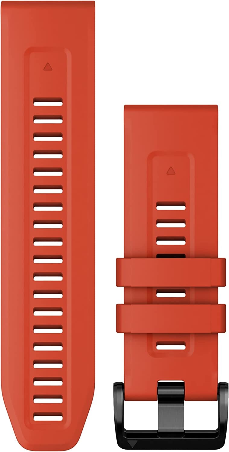 Garmin QuickFit Watch Bands (26mm), suitable for selected fēnix-, epix-, Descent-, D2-, Instinct-, Forerunner- and Tactix series smartwatches, Original accessory, Silicone, Flame Red — image 1