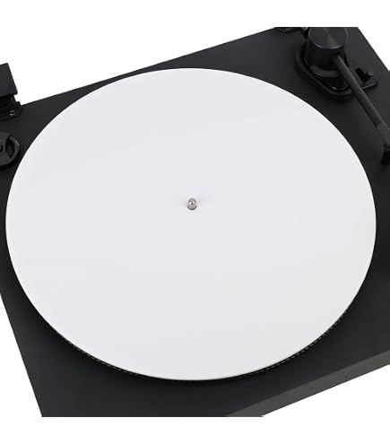 Vinyl Slip Mat Slip Mat Vinyl White Acrylic Turntable Mat By Break Tradition - Vinyl Record Accessories For LP Record Player - Premium Turntable Slipmat To Reduce Noise Due To Stat White