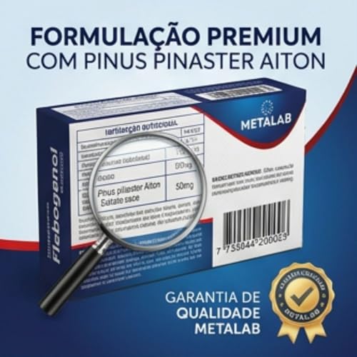 Pinus Pinaster Flebogenol 50mg Combo 3 Caixas C/60comp, Picnogenol, similar Flebon