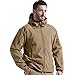 FREE SOLDIER Men’s Tactical Jacket Waterproof Army Military Hooded Jacket Softshell Autumn Winter Jacket (Wolf brown XL)
