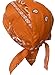 JellyBeadZ Brand Water Bead Hydrating, Cooling Doo Rag, Head Scarf Cap - ORANGE Bandana Pattern