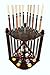 Cue Rack Only - 10 Pool - Billiard Stick & Ball Floor Rack - Holder Choose Mahogany, Black or Oak Finish