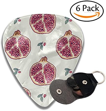 Funny Large Pomegranate Fruit Celluloid Guitar Accessories/parts Bass Guitar Picks 0.46mm 0.71mm 0.96mm Kids 6 Packs