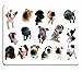 Wknoon Gaming Mouse Pad Custom Design, Cute Pets Colorful Dog Group, Non-slip Thick Rubber Large Mousepad Mat