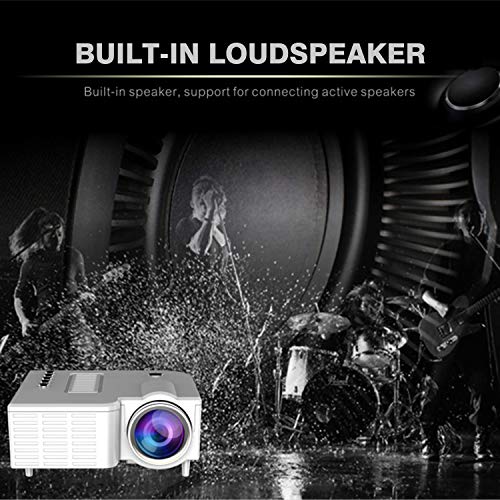 Peppydazi UC28B Portable HD 1080P Mini LED Projector with USB TV AV for Home Office Cinema Theater Entertainment Multimedia - Thumbnail 4