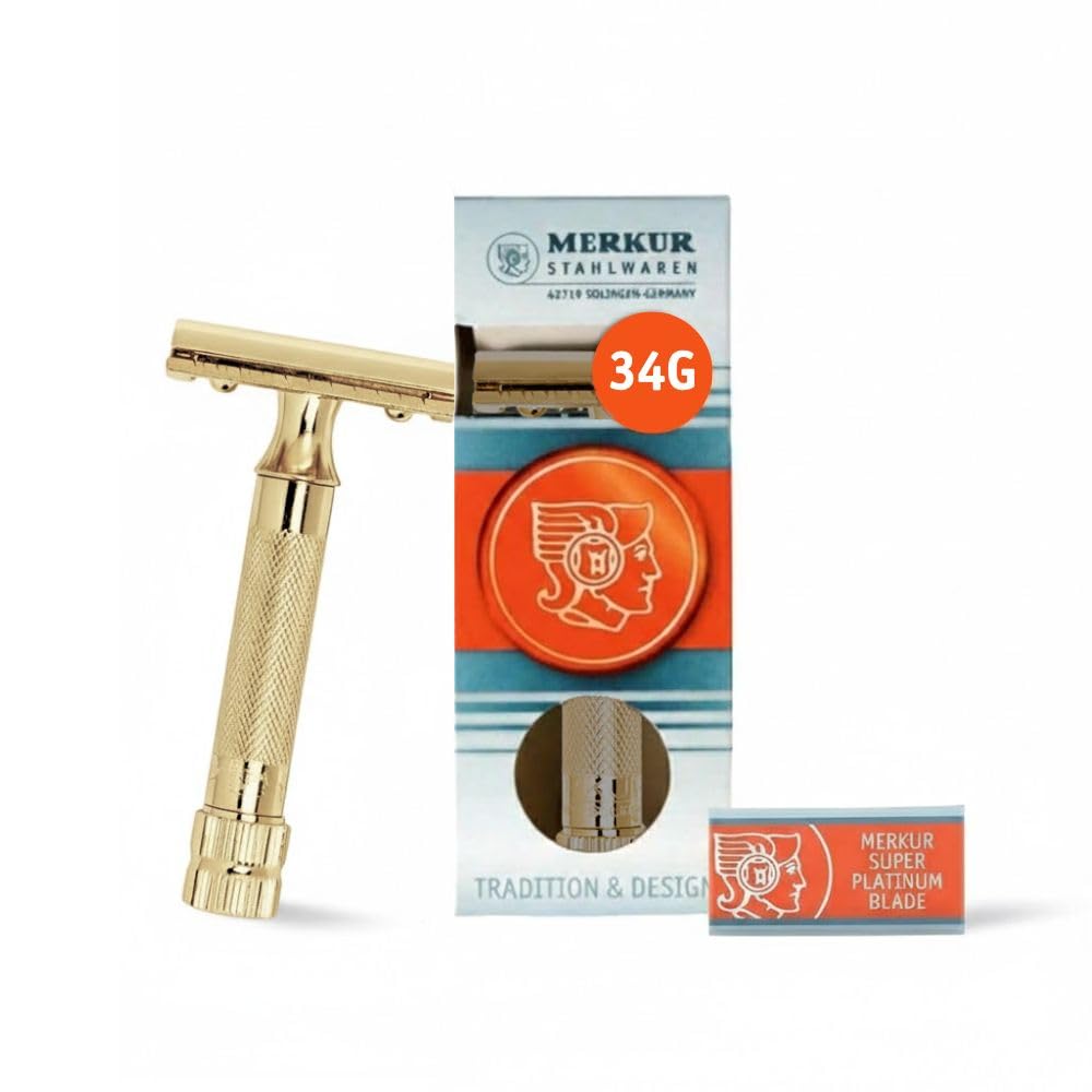 MERKUR DOVO Merkur Safety Razor, 34 g, HD Gold