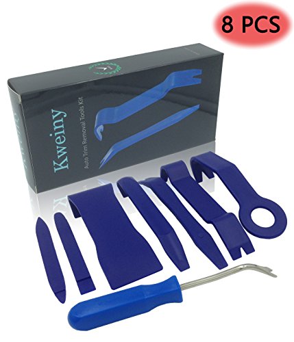 Kweiny Auto Trim Removal Tool Kit | Car Audio Video Dashboard and Door Clip Panel Fastener Repair Installer Open Pry Tool Set ( 8 Pieces )