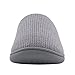 HomeIdeas Women's Comfort Memory Foam Distinctive House Slippers, Autumn Winter Indoor / Outdoor Shoes with Colour Stripe, Grey, Large / 9-10 B(M) US