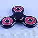 Tri-Spinner Fidget Toy Ceramic Bearing EDC Focus Toy for Killing Time Stress Reducer (Black+red)