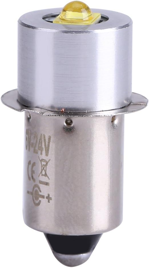 Garosa 5W 6-24V P13.5S Flashlight Bulb Torches Metal LED Replacement Light Bulb Outdoor High Bright Hiking Camping Fishing Lamp Lights Outdoor