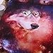 YOUSA YOU SA Wolf Bedding Set Colorful Galaxy Print Duvet Covers Twin-2Pcs