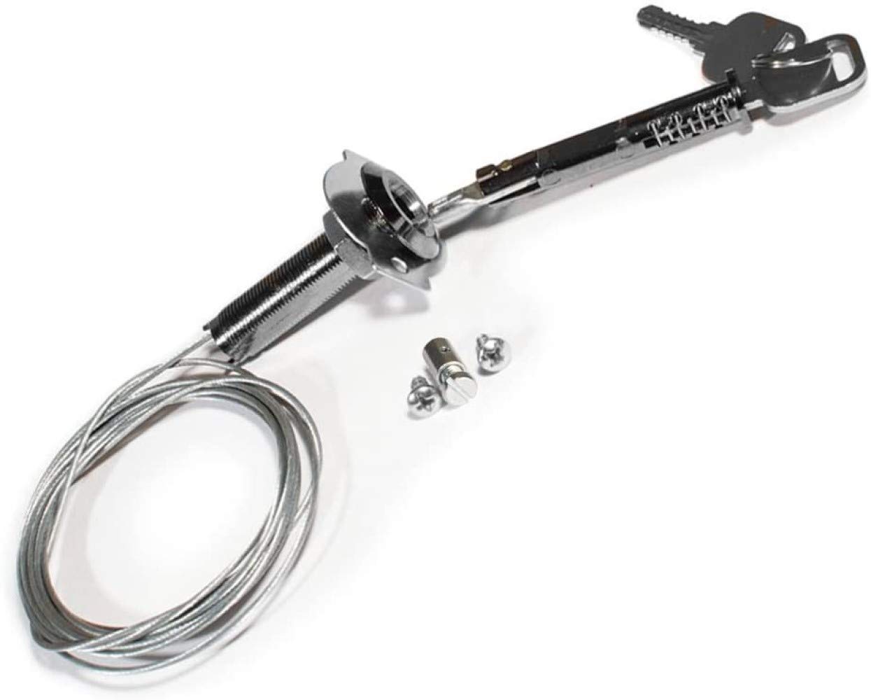 Garage Gate, Garage Door Release Lock - Garage Door Opener - Silver - Modern - 46 mm x 12 mm - 8.2 ft Cable - 2017 Tech