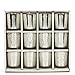 Hosley's Set of 12 Metallic Glass, Speckled Silver Finish Votive/Tea Light Holder, 3