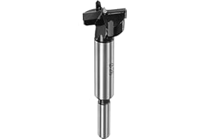M METERXITY Forstner Drill Bit for Woodworking, 1.01in (26mm) Carbide Tip Round Shank Hinge Cutter for Hard Wood/Plastic/Plyw