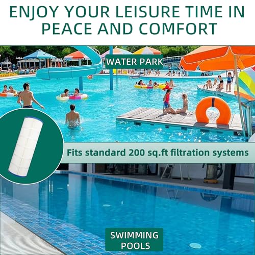 Pool Filter Cartridge for C200S/C-9442/PA200S/CX200XRE/CS200E; for SwimClear C200S; for Star Clear Plus C1900; for Star-Clear Plus C2002-Fits Standard 200 sq.ft Filtration System