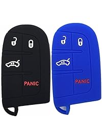 Ezzy - Funda protectora de silicona para llave de coche, 4 botones, para Dodge Challenger Chrysler