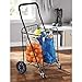 FORUP Utility Shopping Cart with Rolling Swivel Wheels (Black)