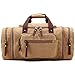 Kenox Oversized Canvas Travel Tote Luggage Weekend Duffel Bag (Coffee)