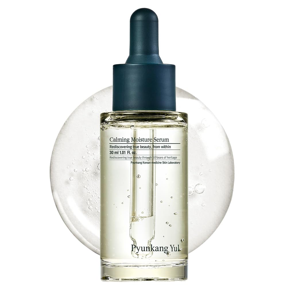 [PKY] Pyunkang Yul Calming Moisture Serum Instantly Soothes Sensitive Skin, Strenghtens Moisture Barrier with Ceramide, 2 types of Peptides, Vegan, Korean skincare. (1.01 Fl.Oz, 30ml)