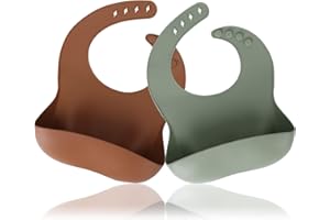 Socub Silicone Baby Bibs, Comfortable Waterproof Silicone Bibs for Babies & Toddlers, BPA Free, with Food Catcher Pocket