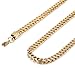 FIBO STEEL 6mm Curb Chain Necklace for Men Stainless Steel Biker Punk Style 26.0 inches Gold