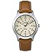 Timex Unisex TW4B11000 Expedition Scout 36mm Tan/Silver/Natural Leather Strap Watch